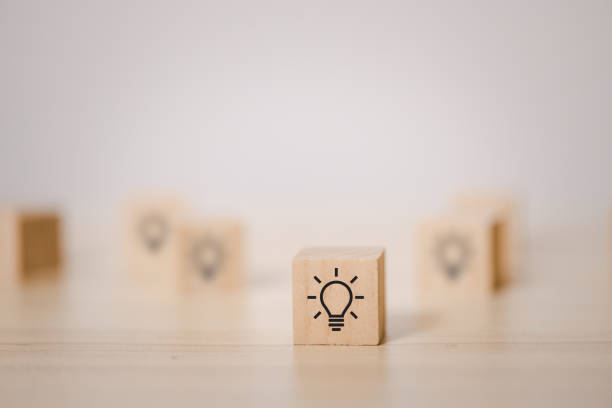 istock wooden blocks with thinking and idea icon. Concept for creative and design solution. 1399491911