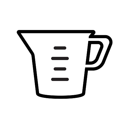 measuring cup icon vector