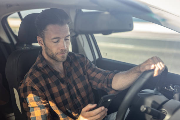 istock A handsome man travels in his car 1399502516