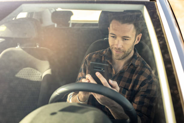 istock A handsome man travels in his car 1399503655