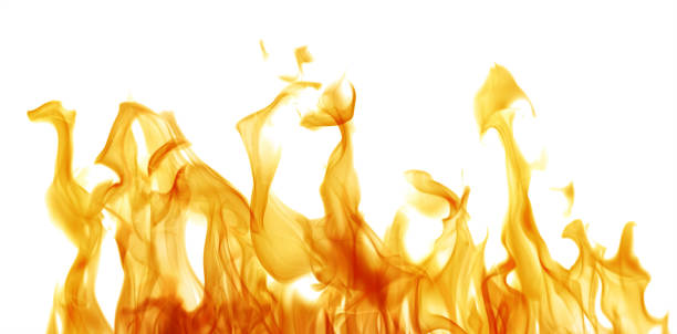 istock flame high hot orange sparks on white 1399506434