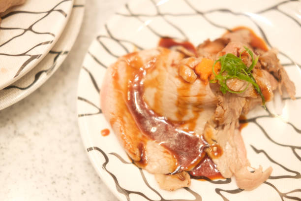 istock Wagyu beef sushi on the plate 1399516356