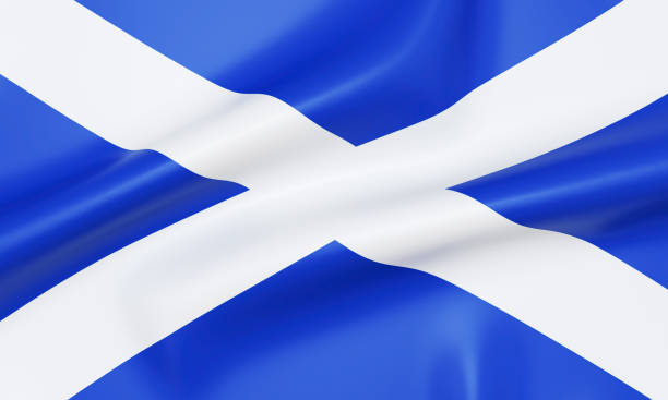 istock Flag of Scotland, 3d rendering. 1399521528