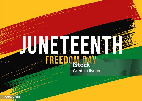 istock Juneteenth Independence Day Design with Brushes. 1399522340