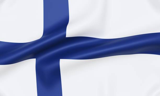 istock Flag of Finland, 3d rendering. 1399522765