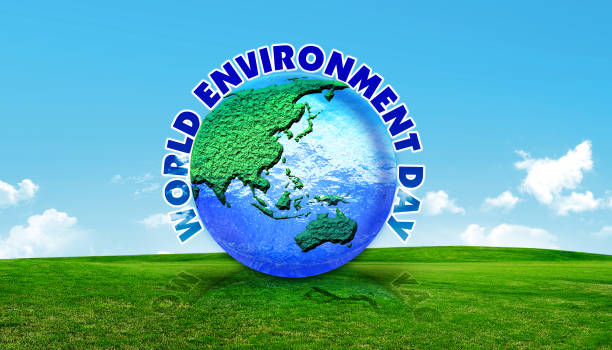 istock World Environment Day with Blue,Green and light abstract background with world 1399523831