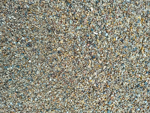 gravel background, top down view of fine colorful gravel