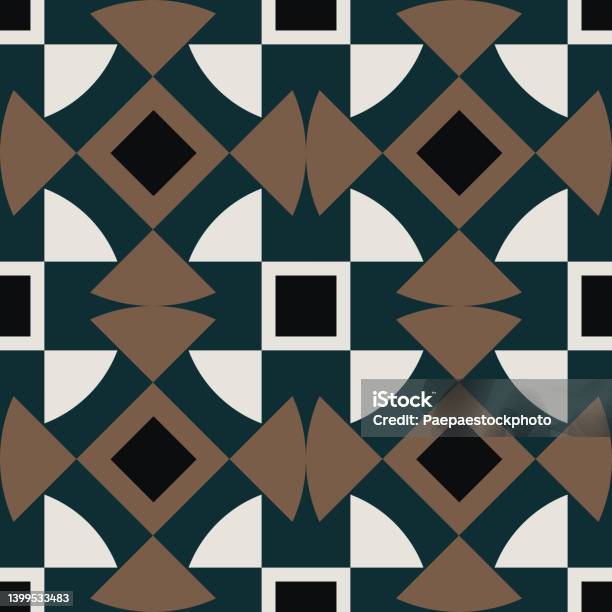 Squaretriangle Geometric Shape Seamless Pattern Stock Illustration ...