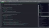 Developer Software Code Mockup With Generic Programming Language Dark ...