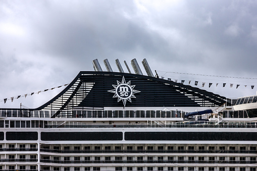 Hamburg, Germany - May 5, 2022: Cruise liner Splendida MSC
