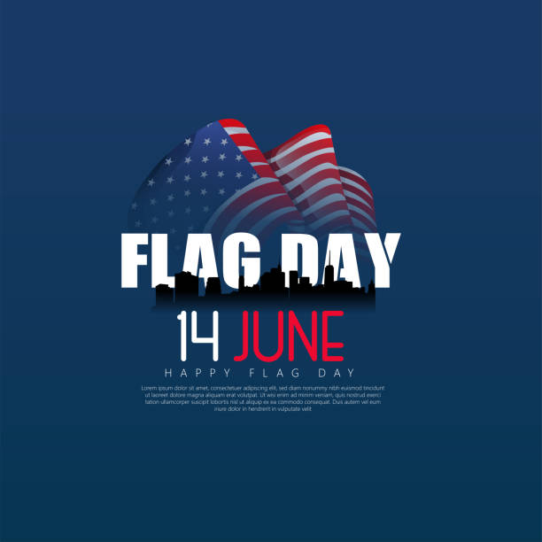 flag day, nationalfeiertag in den vereinigten staaten - flag day stock-grafiken, -clipart, -cartoons und -symbole