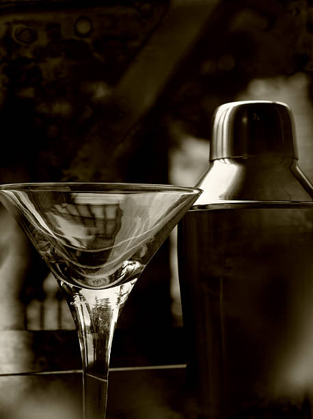 istock Antique martini shaker and martini glass 139953540