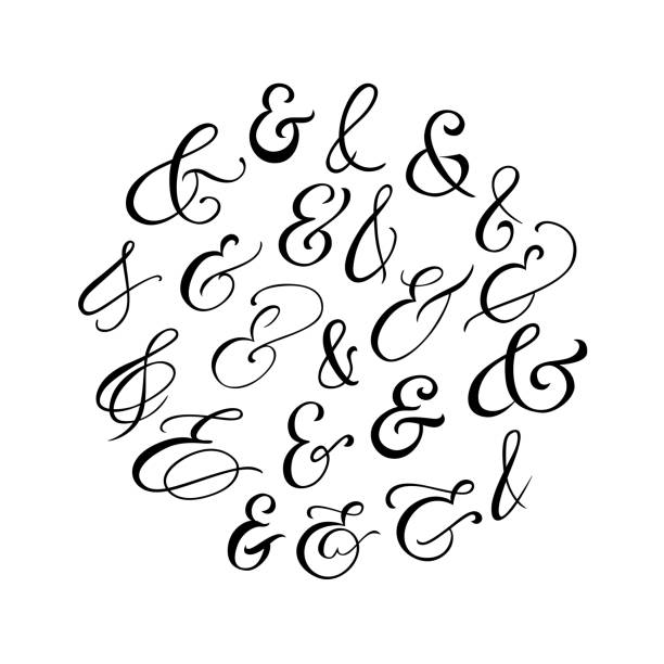 1,000+ Calligraphy Ampersand Stock Illustrations, Royalty-Free Vector ...