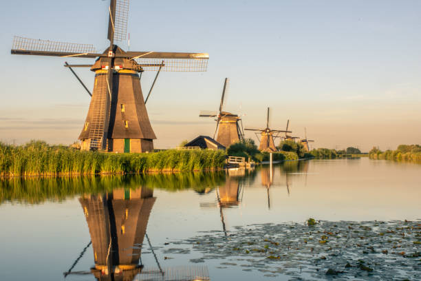 istock Amazing sunset over the windmills of Kinderdijk, Netherlands 1399537577