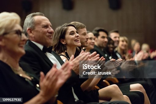 istock Spectators clapping in the theater, close up of hands 1399537930