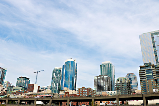 Seattle, USA, August 30, 2018 View of the skyscrapers in Seattle