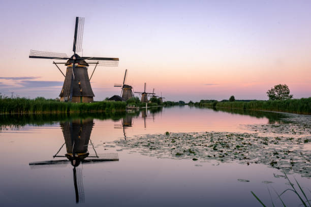 istock Amazing sunset over the windmills of Kinderdijk, Netherlands 1399538932