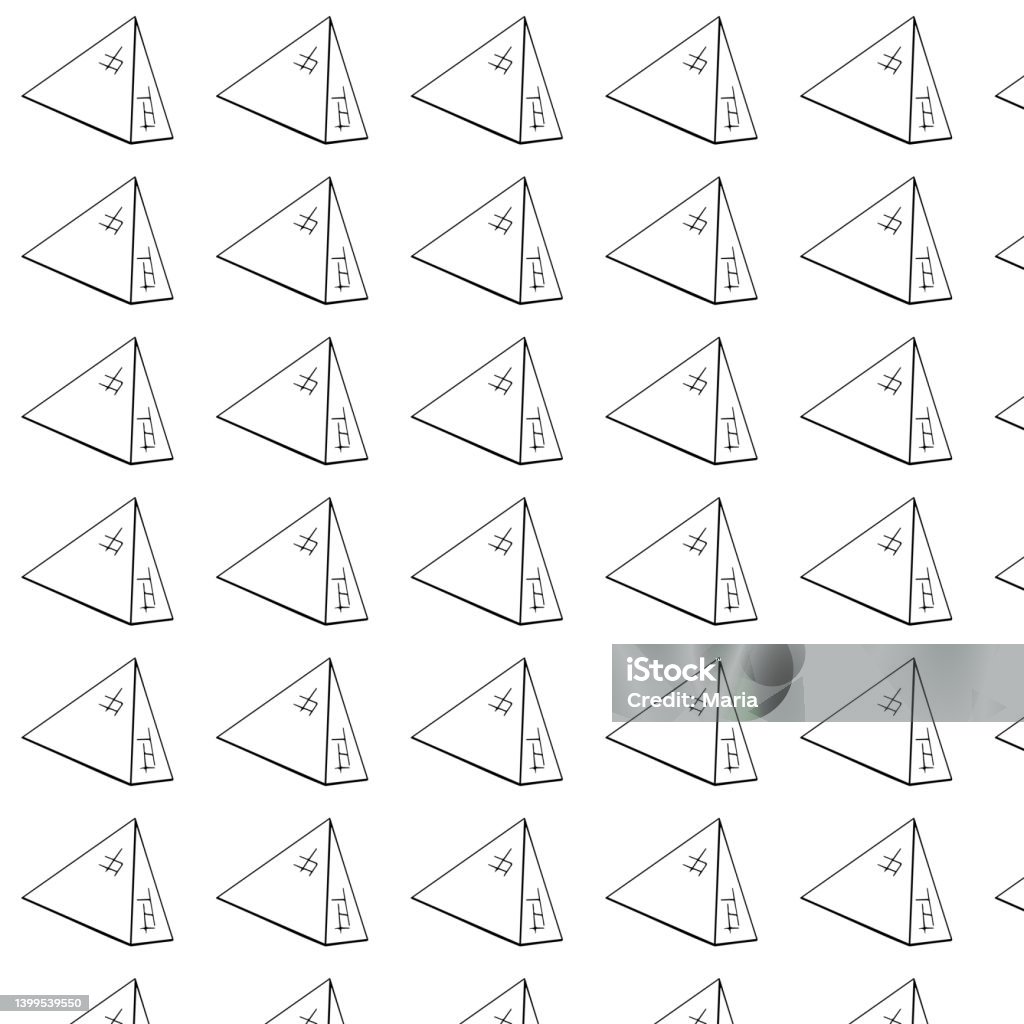 Pyramis Pattern Pyramid Pattern In Flat Style Stock Illustration - Download Image Now ...