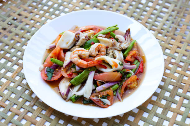 istock Thai spicy salad with seafood 1399539596