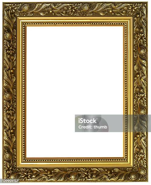 Horizontal Golden Frame Stock Photo - Download Image Now - Aging Process, Ancient, Antique
