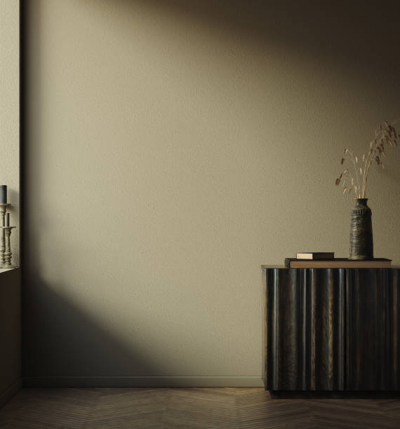 istock Living room interior, blank wall mockup 1399544308