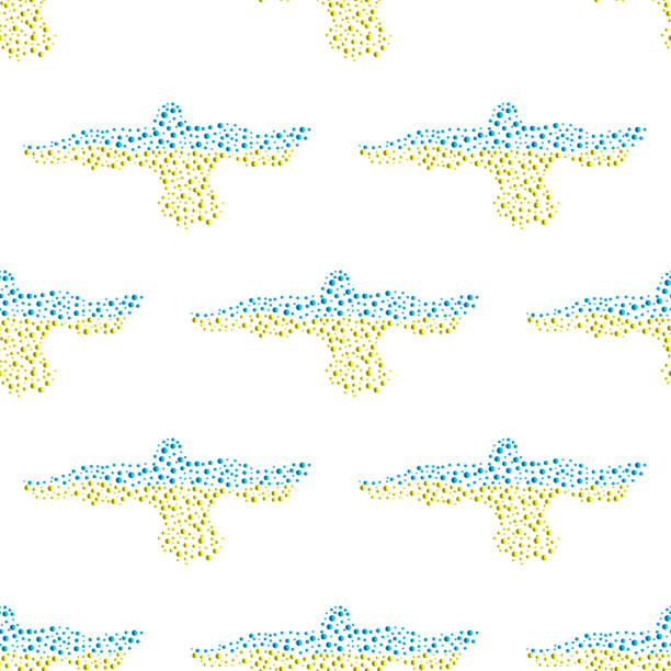 Seamless pattern with peace bird on a white background. Seamless pattern with peace bird on a white background. immigrants crossing sign stock illustrations