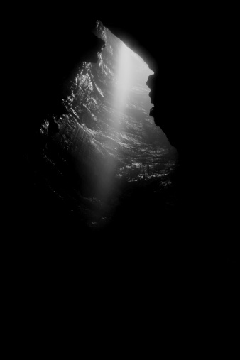 Gaping Gill in Ingleborough, North Yorkshire. The largest pothole in Great Britain.