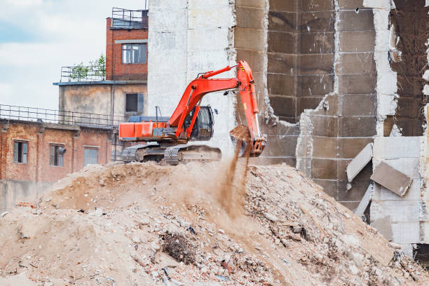 istock Excavator digs a sand on the construction site. 1399551147