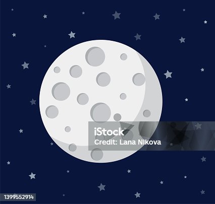 istock Realistic full moon. Detailed vector illustration. Elements of this image furnished by NASA 1399552914