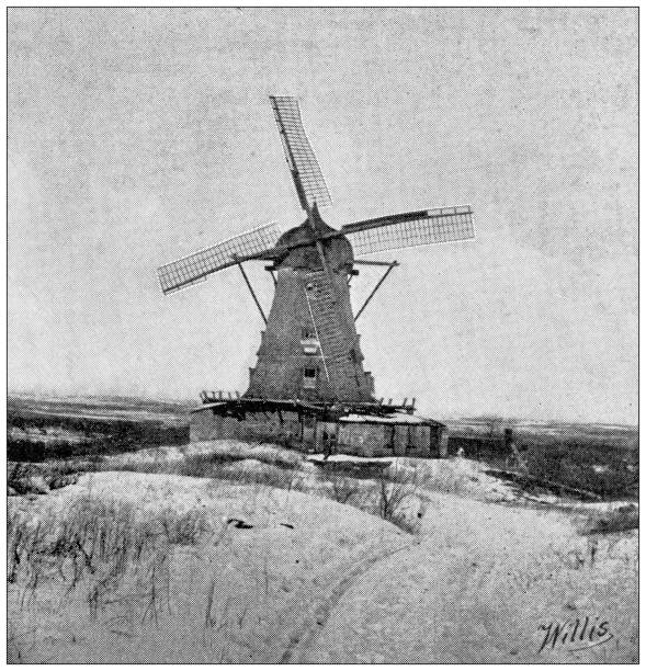 istock Antique photograph from Lawrence, Kansas, in 1898: Old Windmill 1399553180