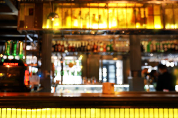 istock Blurred view of bar counter in cafe 1399556221