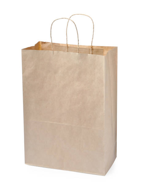 istock Kraft shopping paper bag isolated on white 1399559088