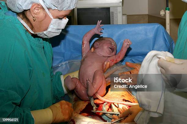 Birth Stock Photo - Download Image Now - Caesarean Section, Baby - Human Age, Doctor