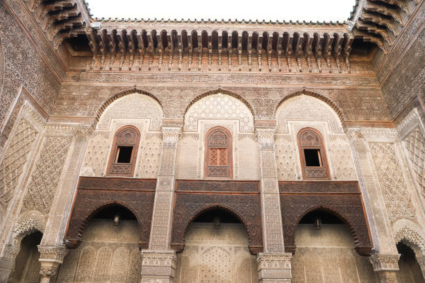 bou inania madrasa w fezie, maroko - bou inania madrasa zdjęcia i obrazy z banku zdjęć