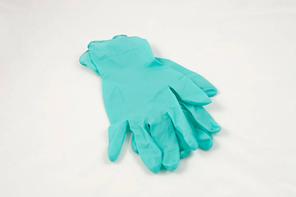 medical gloves stock photo