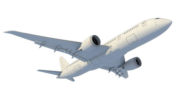 istock The plane takes off and retracts the landing gear. 3d render 1399563692
