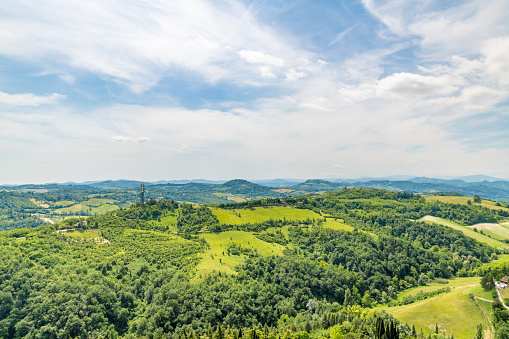 View over the Bologna countryside in Italy