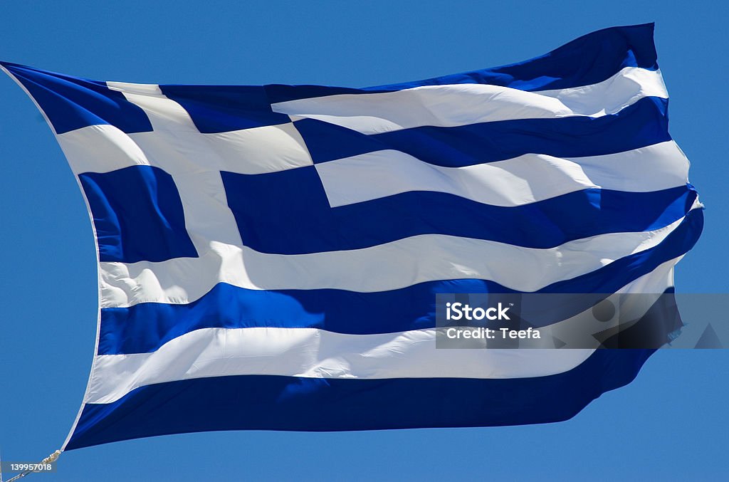 Flaga Grecji - Zbiór zdjęć royalty-free (Bez ludzi)
