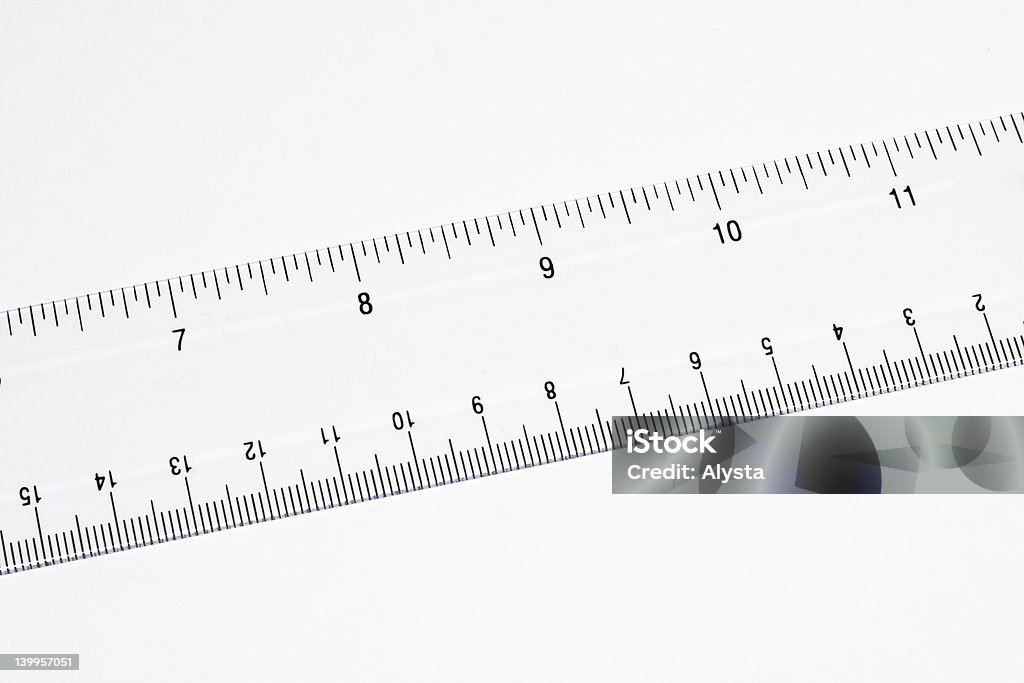 Clear Ruler Middle Stock Photo - Download Image Now - At The Edge