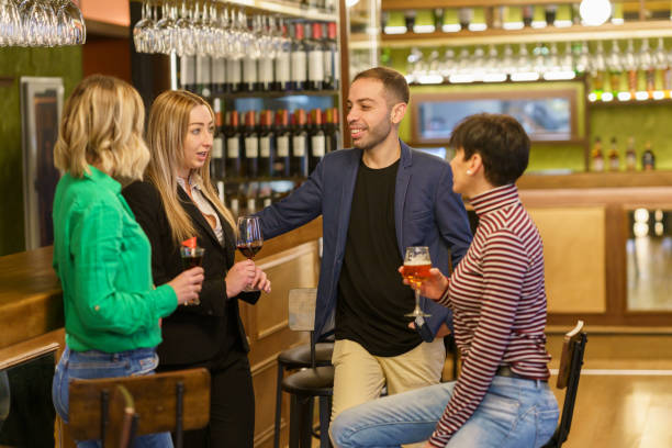 istock Friends talking during meeting in a nice pub 1399572792