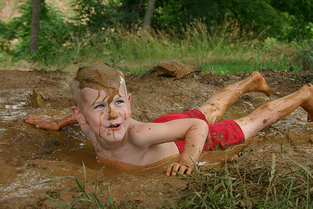 Mud Bath stock photo