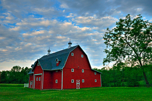 Red Barn-at sunrise-Miami County, Indiana