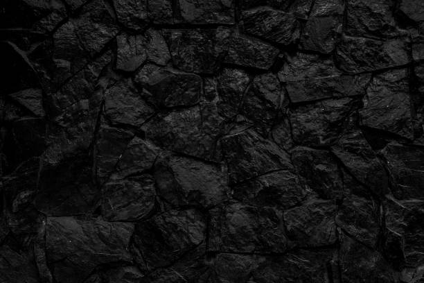 istock Black stone wall  background The surface of the brick dark jagged. Abstract black wall background 1399579982