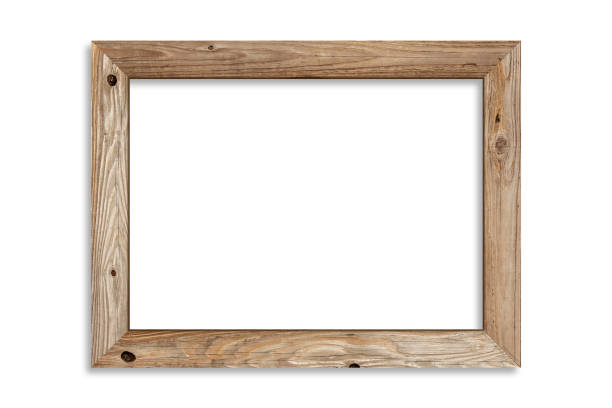 istock Wood picture frame isolated on white background with clipping path . Image display concept 1399580118