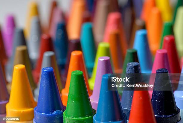 Crayon Macro Close Up Stock Photo - Download Image Now - Crayon, Child, Art