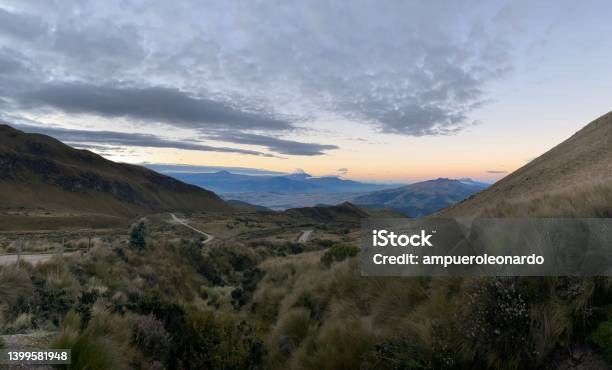 Andes Highland With Cayambe Cotopaxi And Pichinchas Volcanoes View From Quito Pichincha Province Ecuador South America Stock Photo - Download Image Now