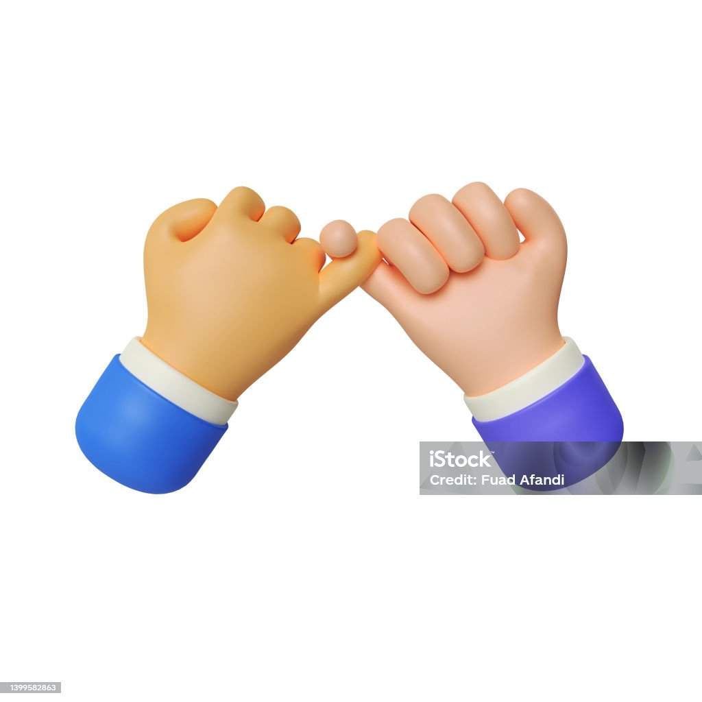 Pinky Promise Rendering 3D - Foto stock royalty-free di Promessa del mignolo Pinky Promise Rendering 3D - Foto stock royalty-free di Promessa del mignolo