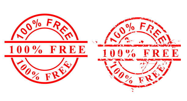シンプルベクターセット2錆赤丸ゴム印、100%または%無料 - rust free点のイラスト素材／クリップアート素材／マンガ素材／アイコン素材