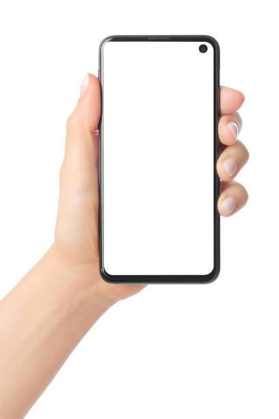 istock Hand holding modern Smart Phone, isolated on white background 1399586018