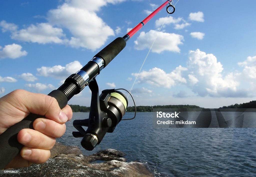 fishing fishing in a lake Adult Stock Photo